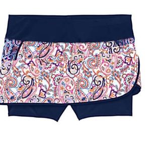 Women's Plus Size Quick Dry Elastic Waist Active Board Skort Swim Skirt